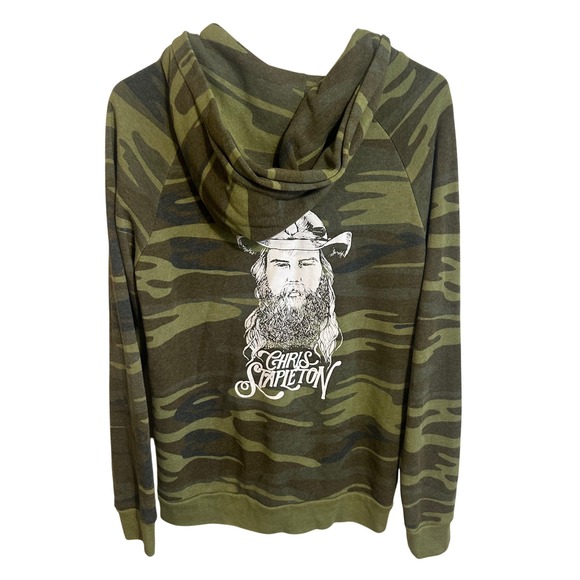 Alternative Other - Alternative Chris Stapleton Hoodie Mens L Green Camo Zip Up Outdoor Concert
